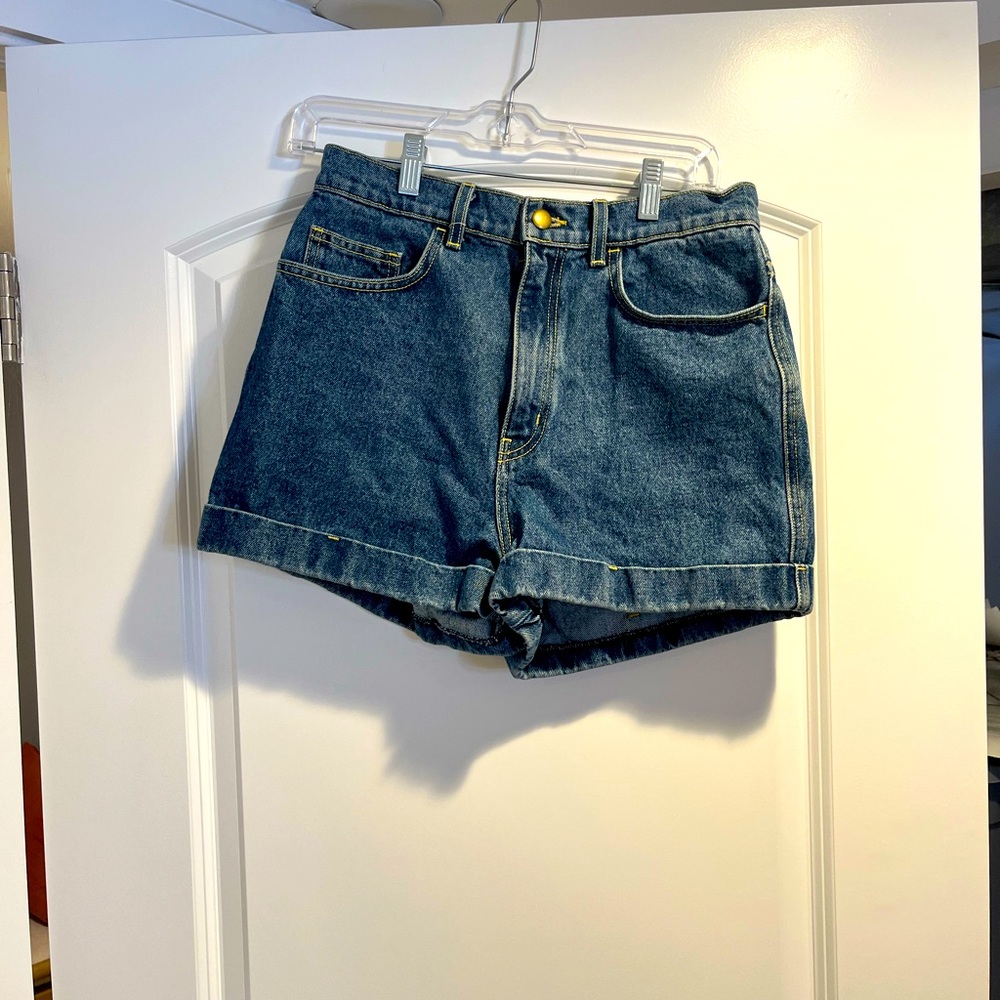 American Apparel High Waisted Jean Shorts
